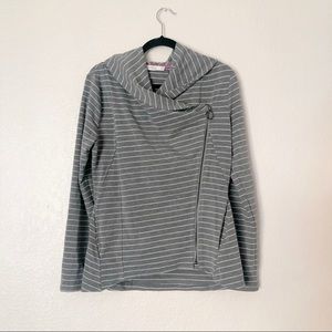 Summer and Sage Striped Moto Jacket